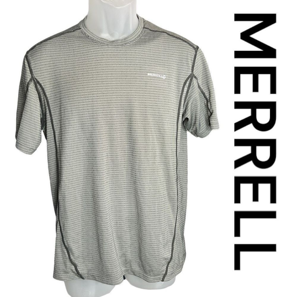 Merrell Top Opti-Wick UPF 20+ Crew Neck T-shirt Men’s Size Medium Grey
